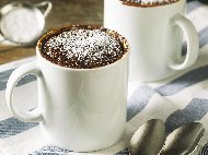 Рецепта Бърз и лесен какаов мъфин / кексче в чаша в микровълнова фурна